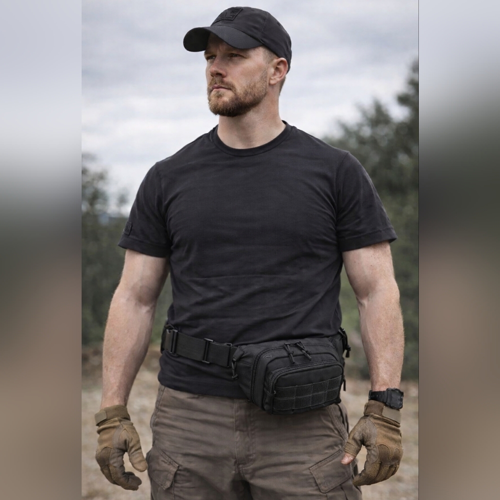 Tactical Waist Bag Concealed Gun Carry Pouch Military Pistol Holster Fanny Pack - Picture 7 of 11
